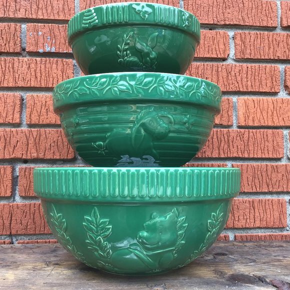 Disney Other - Winnie the Pooh Nesting Stoneware Mixing Bowls